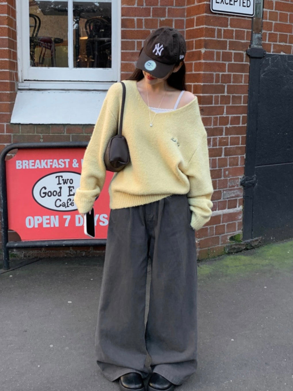 [10% Wool] Furry loose fit V-neck knit(5 colors)
