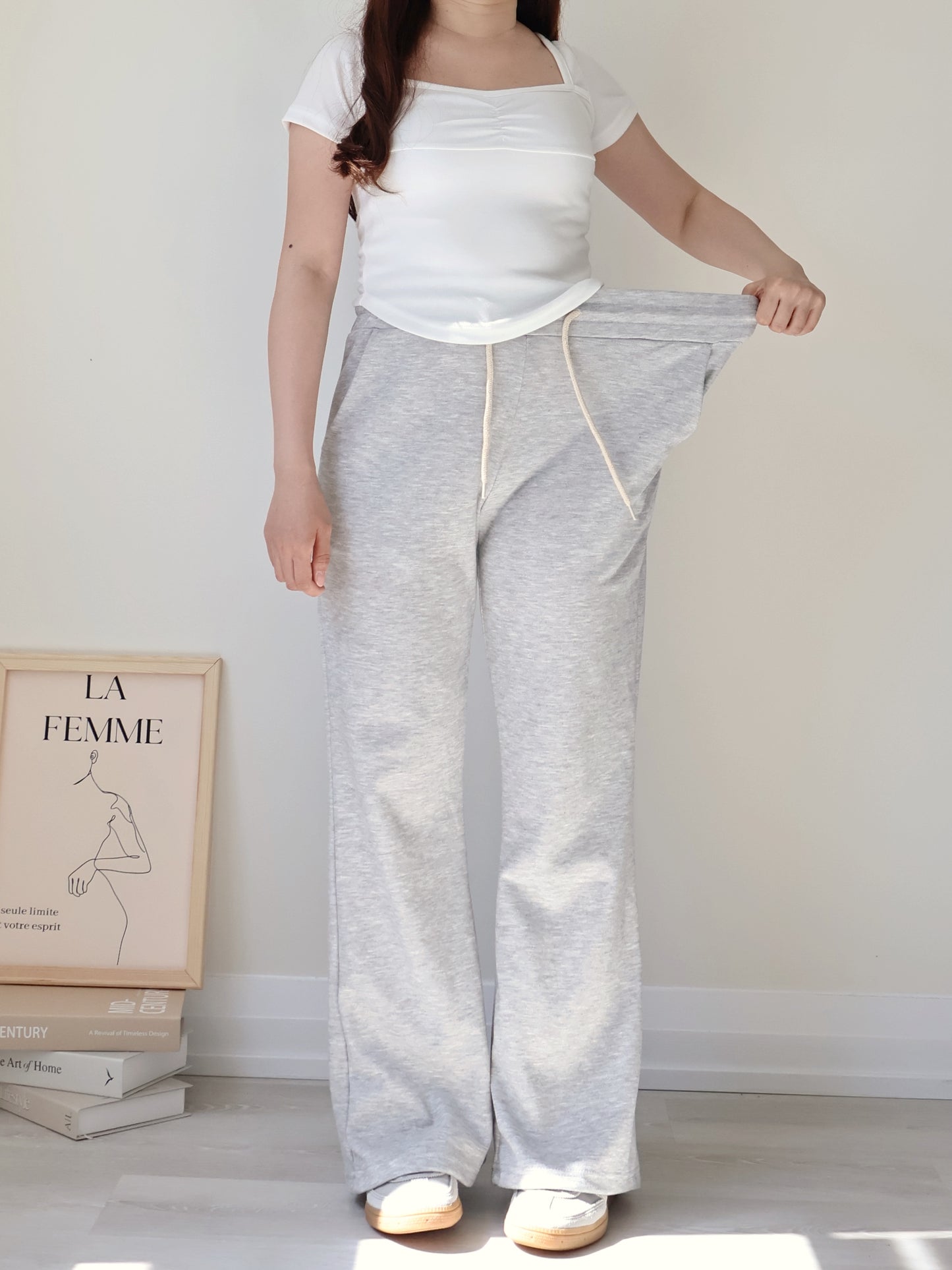 [3 Lengths] Everyday Bootcut Sweatpants(Grey)