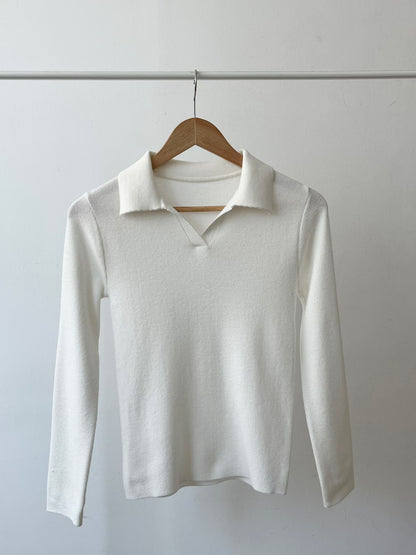 Chic Lapel Collar Soft Knit Top(5 colors)