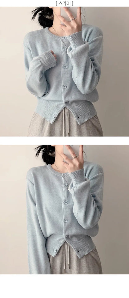 Daily Round Knit Cardigan(10 colors)