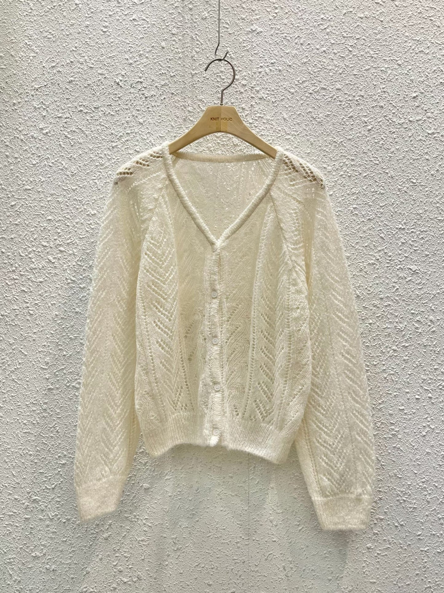 ［20% wool] Gentle Eyelet Lightweight Cardigan(5 colors)