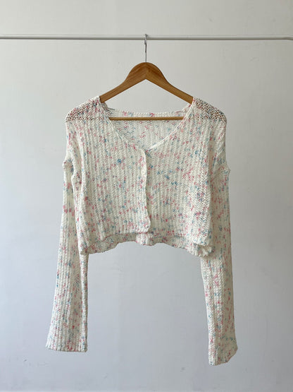 Spring Sorbet Cropped Knit Cardigan(3 colors)