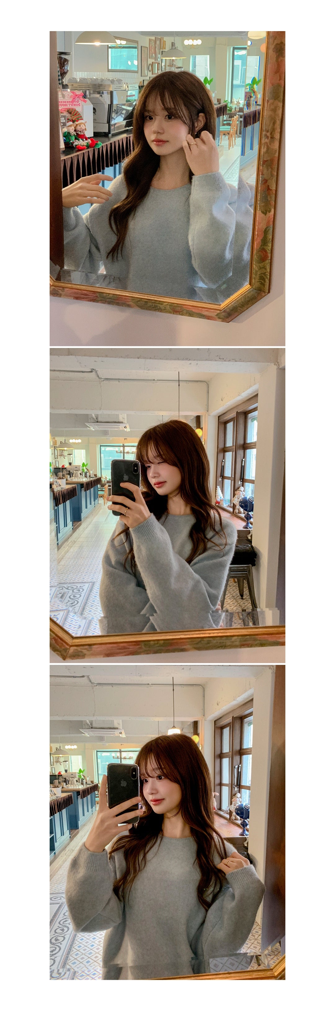 Round Neck Marshmallow Lambswool Sweater(10 Colors)