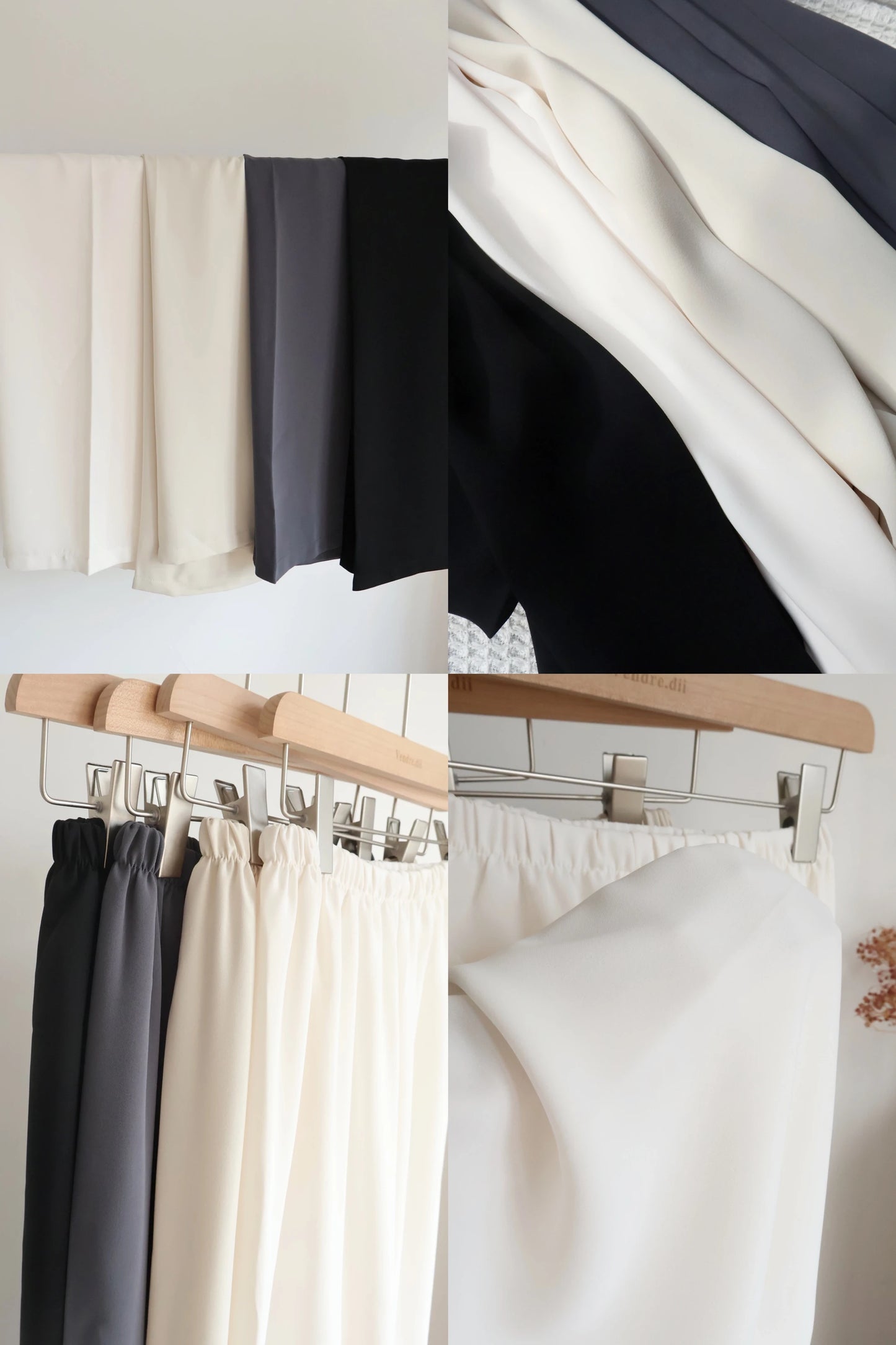 [Wrinkle-Free] -5KG Air-Flow Wide-Straight Slacks(Black)