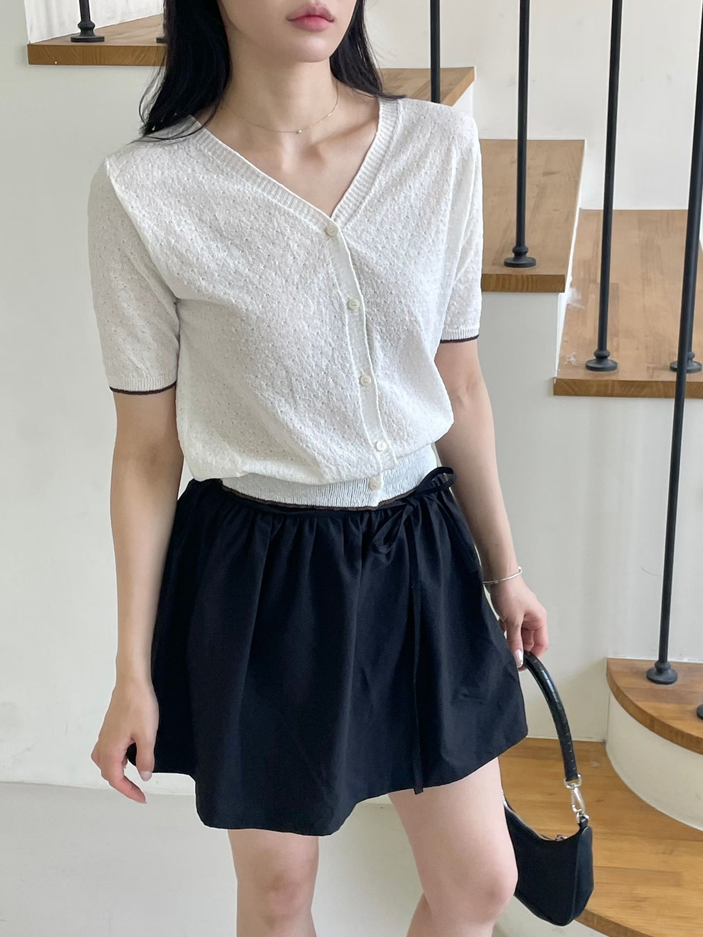 Lollipop Line V-Neck Knit Cardigan(5 colors)