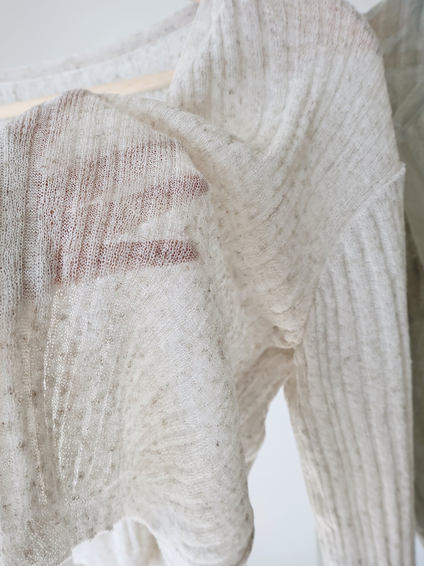 Breezy Cooling Linen Cami + Shell Button Cardigan Set(Oatmeal beige)