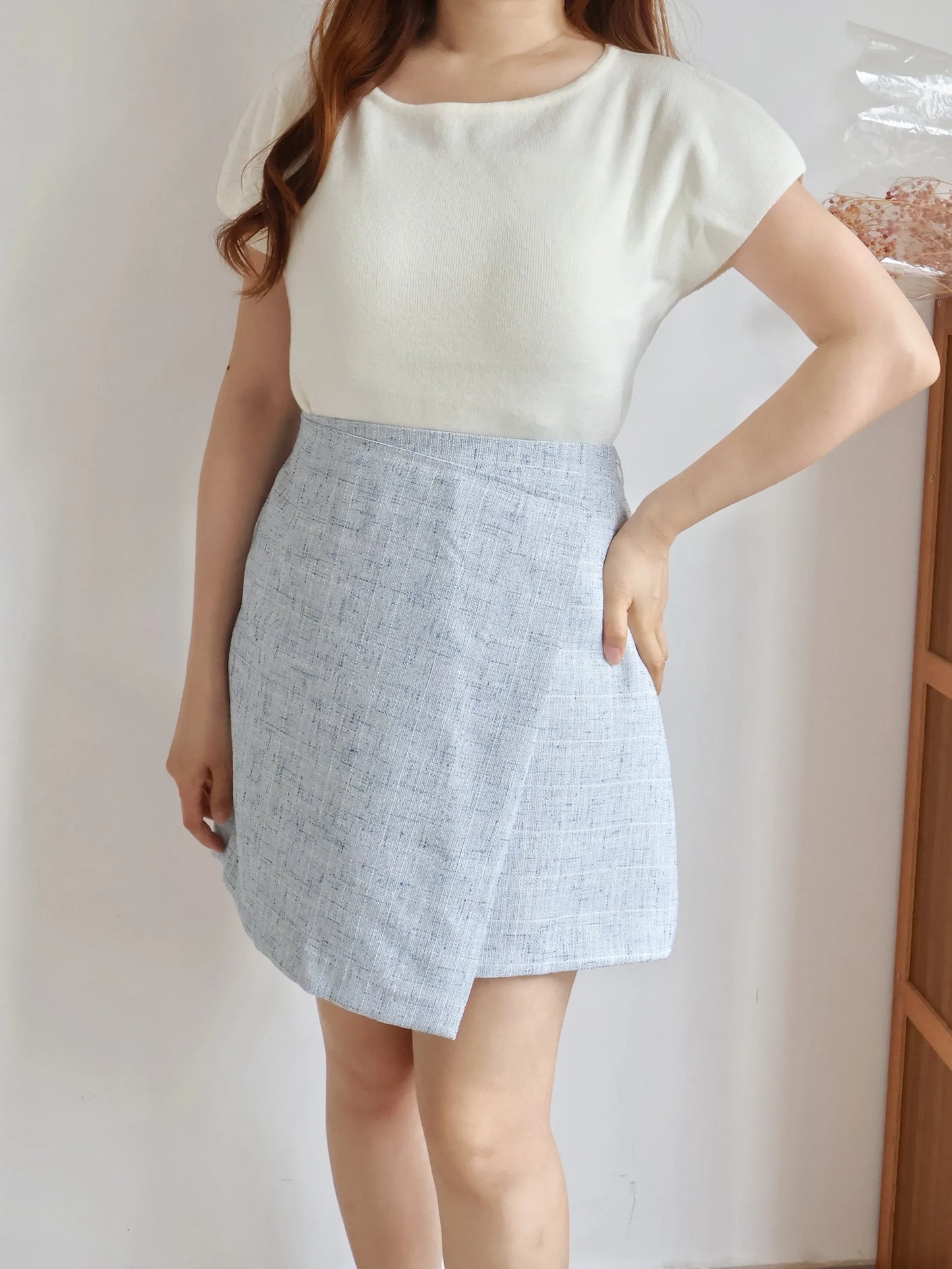 Mochi-Soft Flattering Knit Top(Ivory)