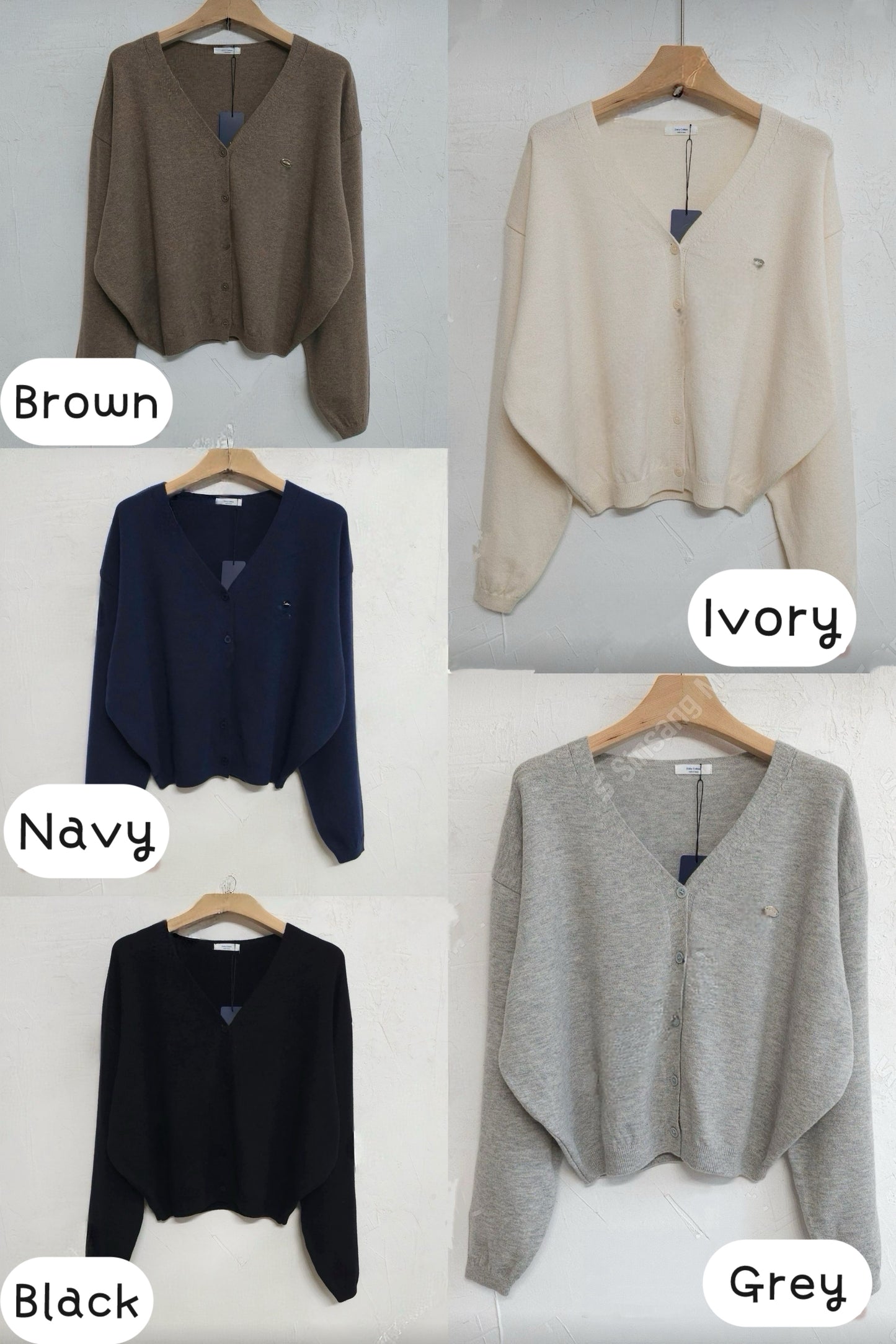 Premium Italy Cotton🇮🇹 Silver Badge Cardigan(5 colors)