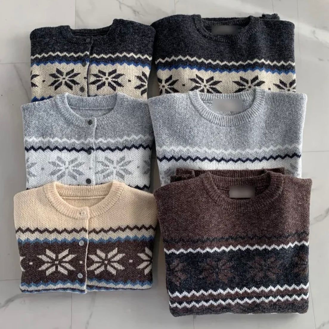 Nordic Snowflake Pattern Sweater