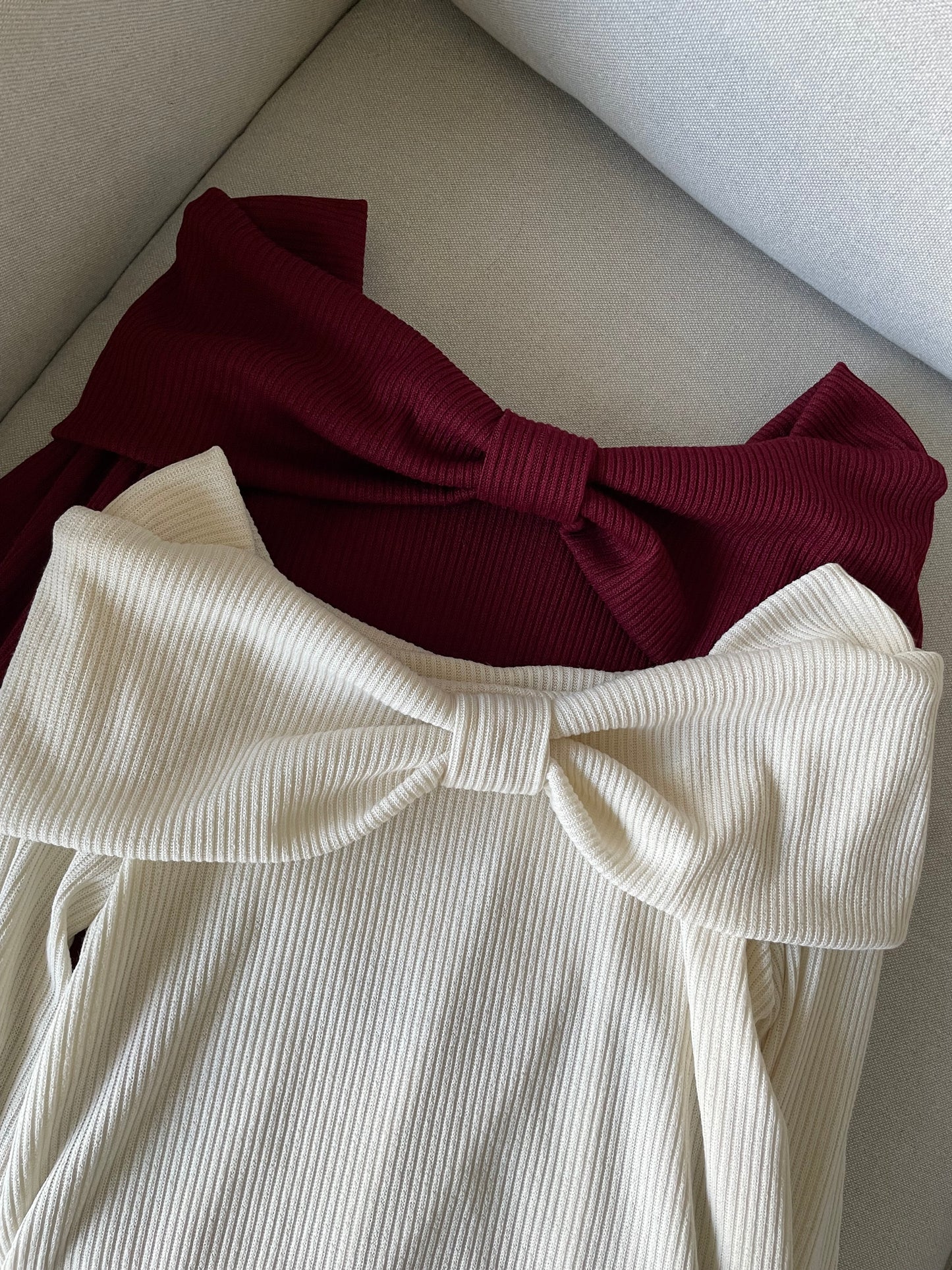 Christmas Choice🤶🏻Elegant Ribbon Top(Wine)