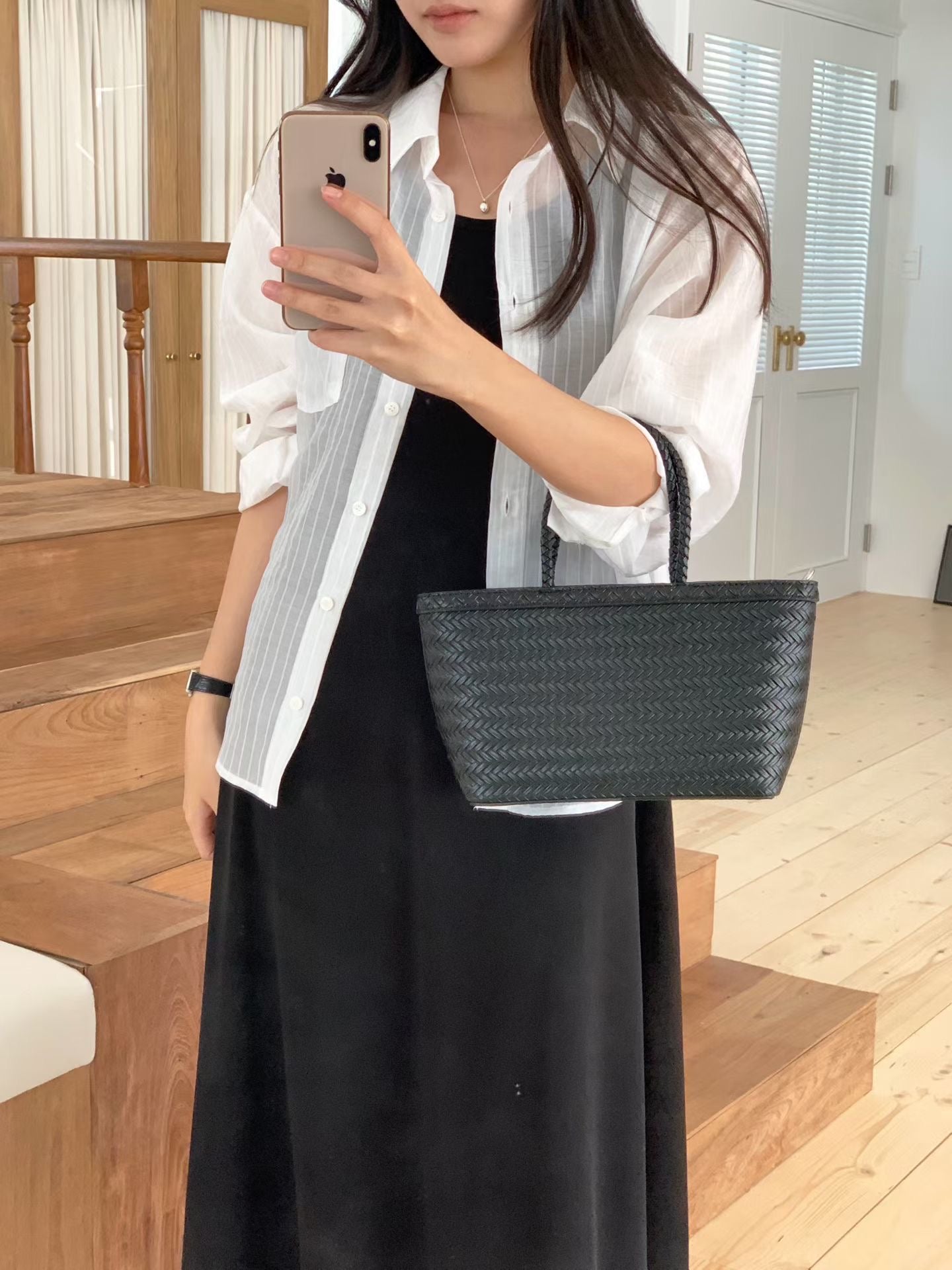 Dreamy Subtle Striped Loose-Fit Cover-Up Shirt(3 Colors)