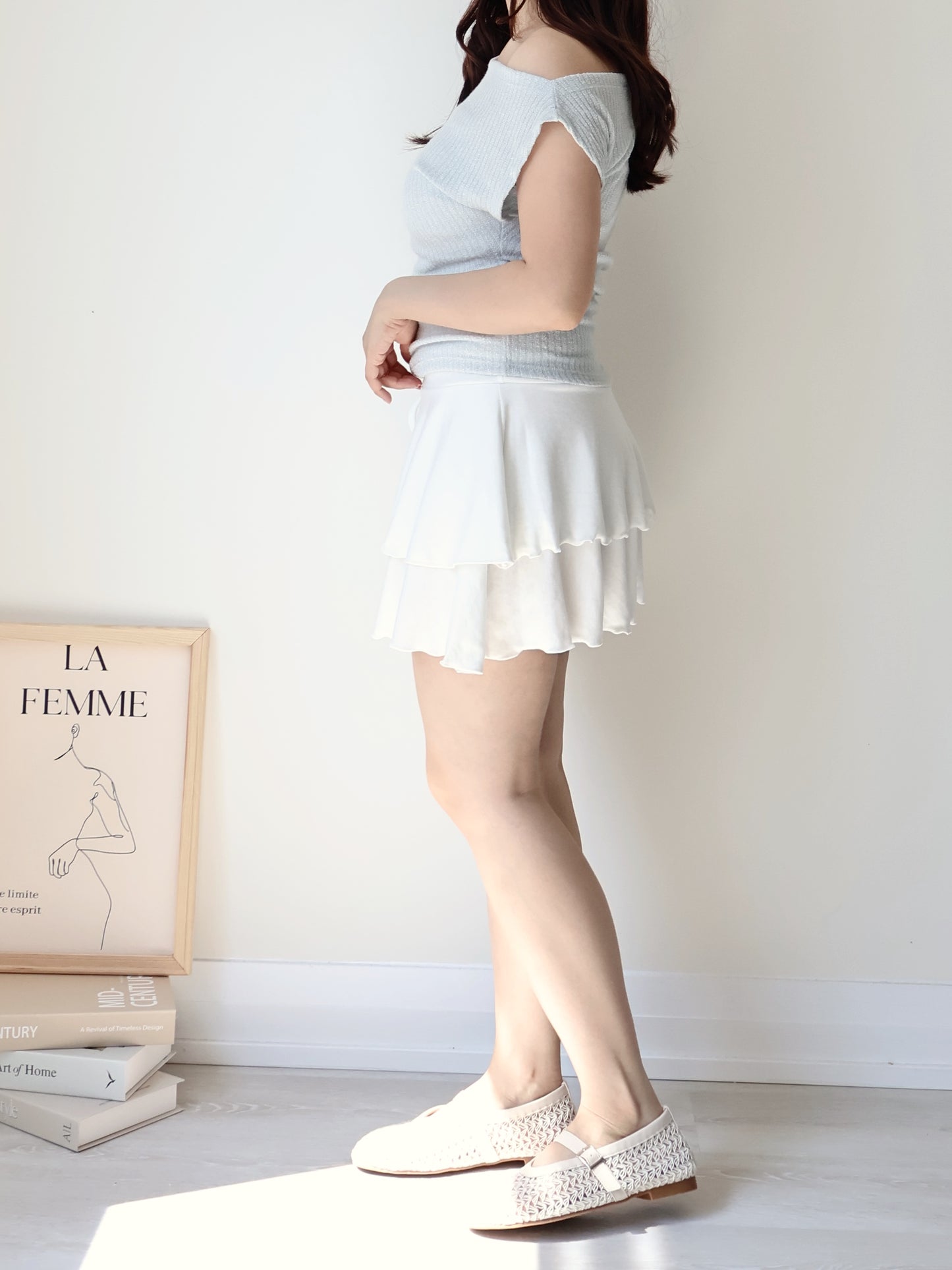 Breezy Cool-Touch Sculpted Asymmetric Top(Skyblue)