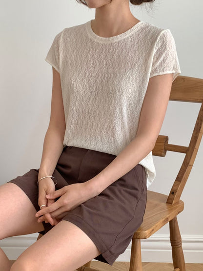 Romantic Sheer Lace Top(2 colors)