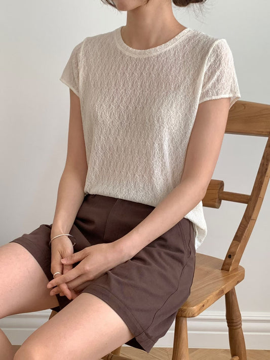 Romantic Sheer Lace Top(2 colors)