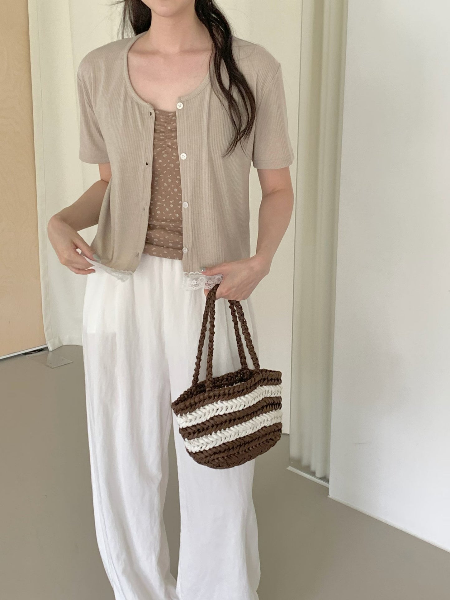 French Chic Dainty Floral Cami & Cardigan Set(3 colors)