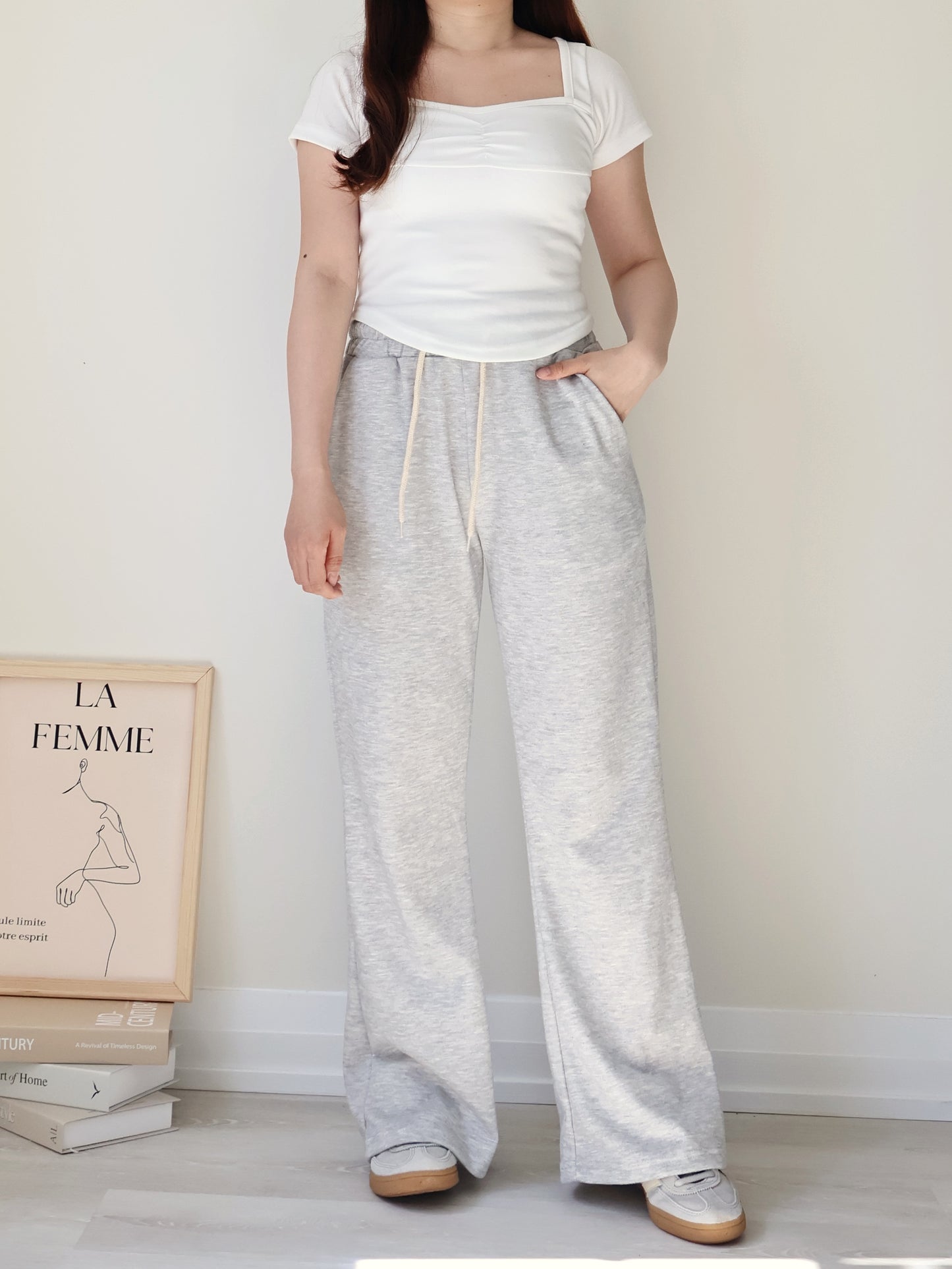 [3 Lengths] Everyday Bootcut Sweatpants(Grey)