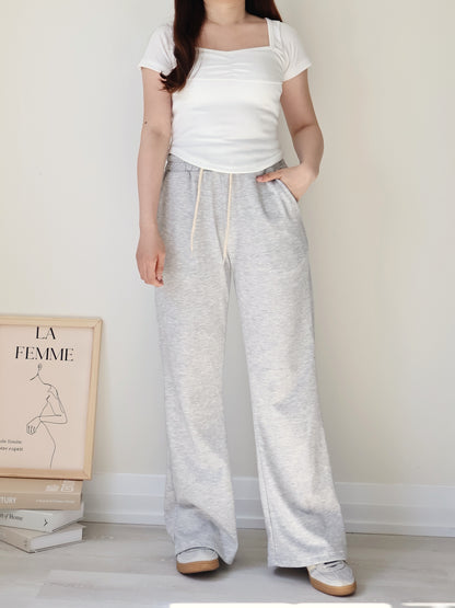 [3 Lengths] Everyday Bootcut Sweatpants(Grey)