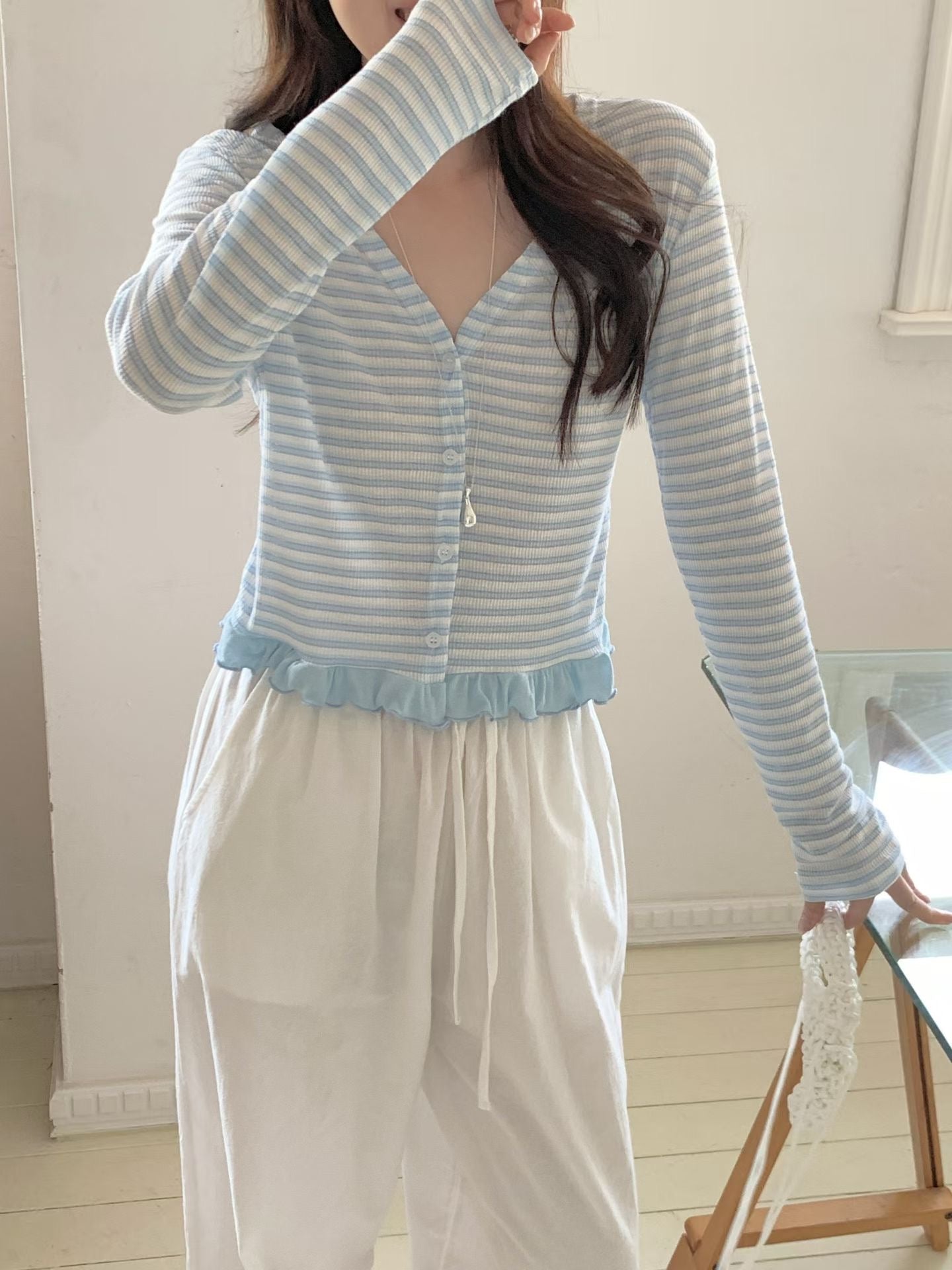 Salty Lightweight Striped Cardigan(3 Colors)