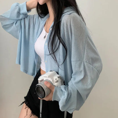 Morning Mist Sheer Layering Oversized Shirt(4 colors)