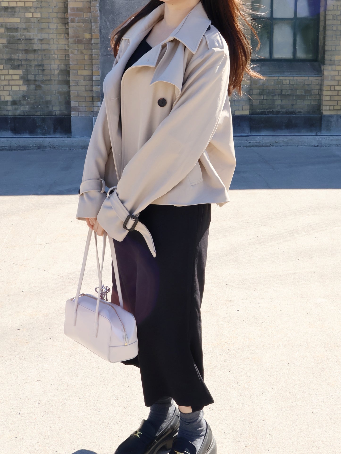 Classic Double-Row Button Oversized Trench Coat