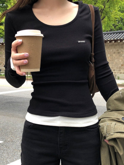 Dual Layered Slim Fit Top(4 colors)
