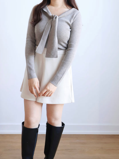 Frenchy Sailor Collar Sweater(Oatmeal Brown)