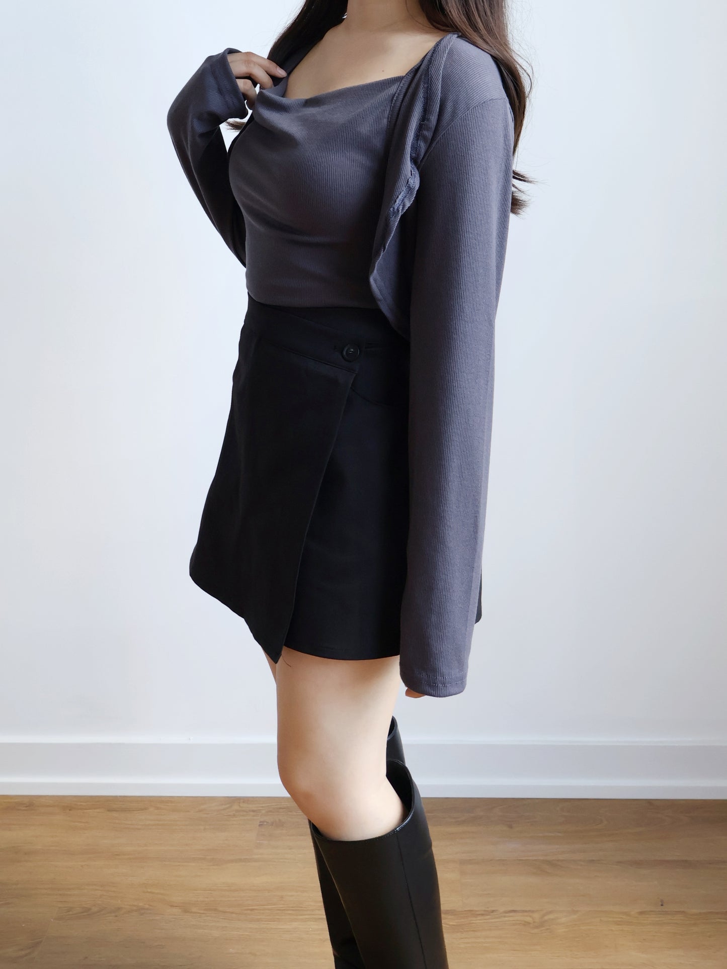 Softy Two-piece Set(Charcoal)