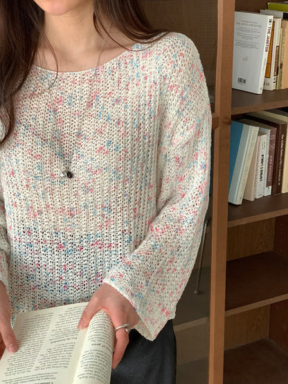 Spring Sorbet Relaxed Fit Knit Sweater(3 colors)