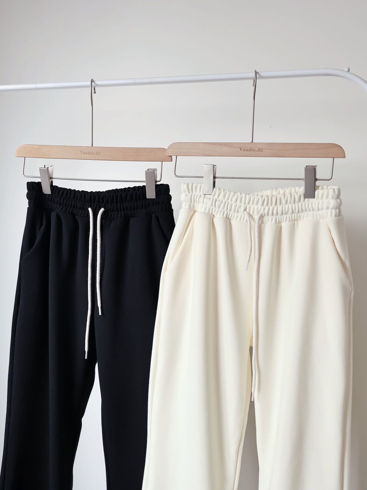 [3 Lengths] Pyjama-Soft Fuzzy Fleece Bootcut Pants with Pockets(Black)