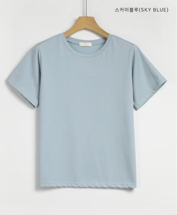 Ice-Cool Touch Round Neck Tee(5 colors)