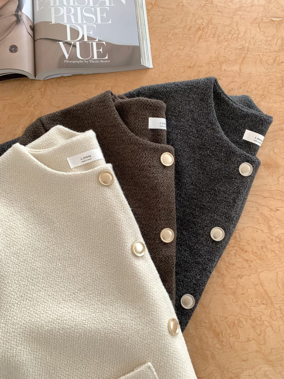 [8% Wool] Coco Teddy Tweed Jacket(3 Colors)
