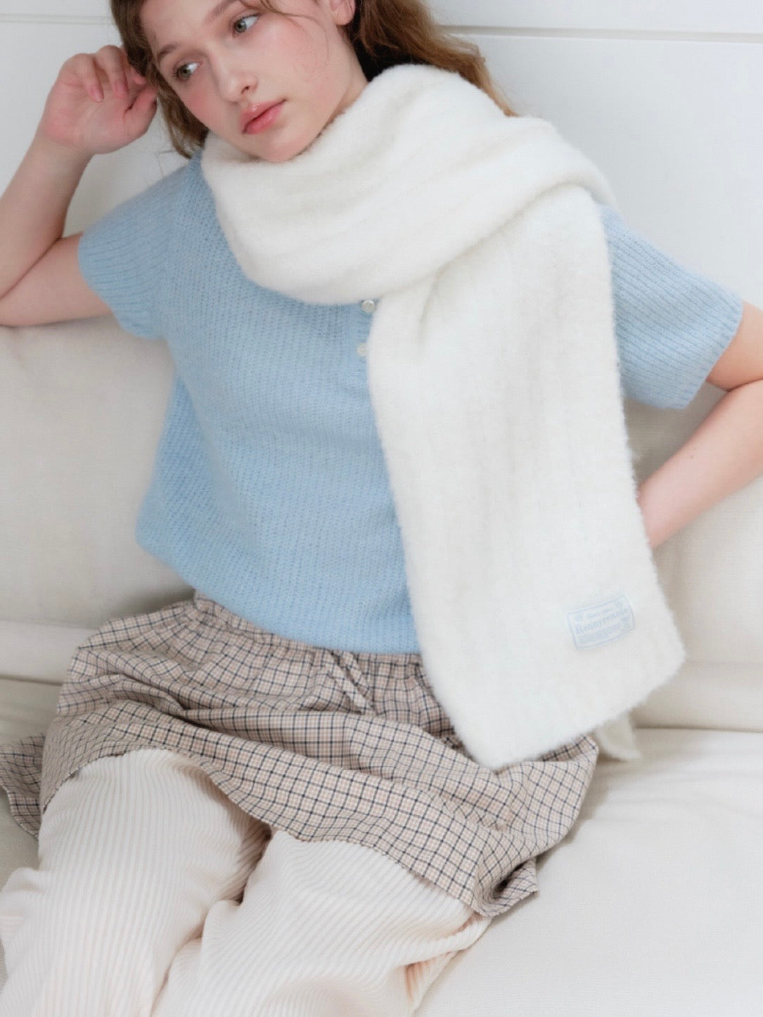 [Renny Rennie] 10% Wool！Fluffy Puppy Muffler(6 colors)