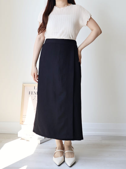 [Wrinkle-Free] Elegant Cool-Touch Vertical Pleat Top(Cream)