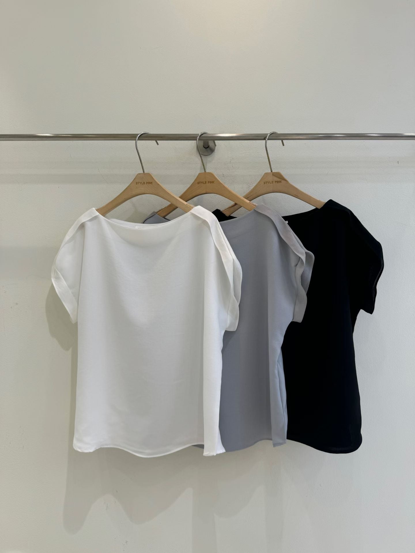 Elegant Boat Neck Loose Fit Blouse(3 colors)