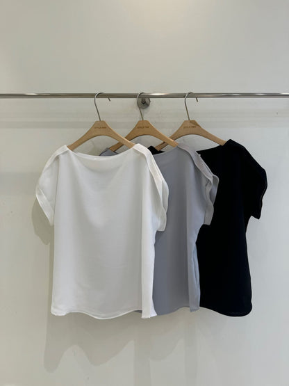 Elegant Boat Neck Loose Fit Blouse(3 colors)