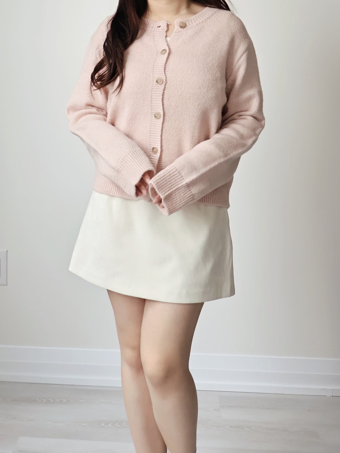 [20% WOOL] Cloud-Knit Crew Neck Cardigan(4 colors)