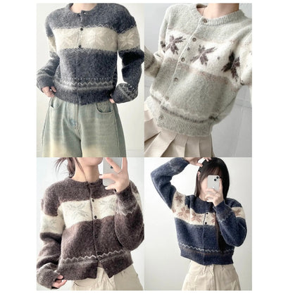 Winter Nordic Snowflake Cardigan