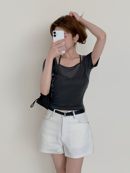 Chic Layered Striped Halter Top(3 colors)