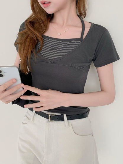 Chic Layered Striped Halter Top(3 colors)