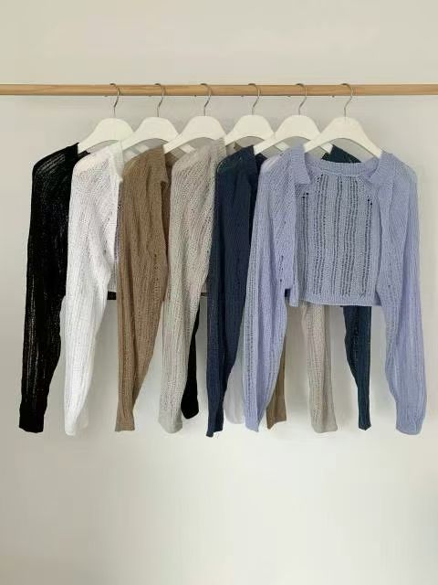 Minimalist Arm-Slimming Bolero Open Front Cardigan(Ivory/Black)